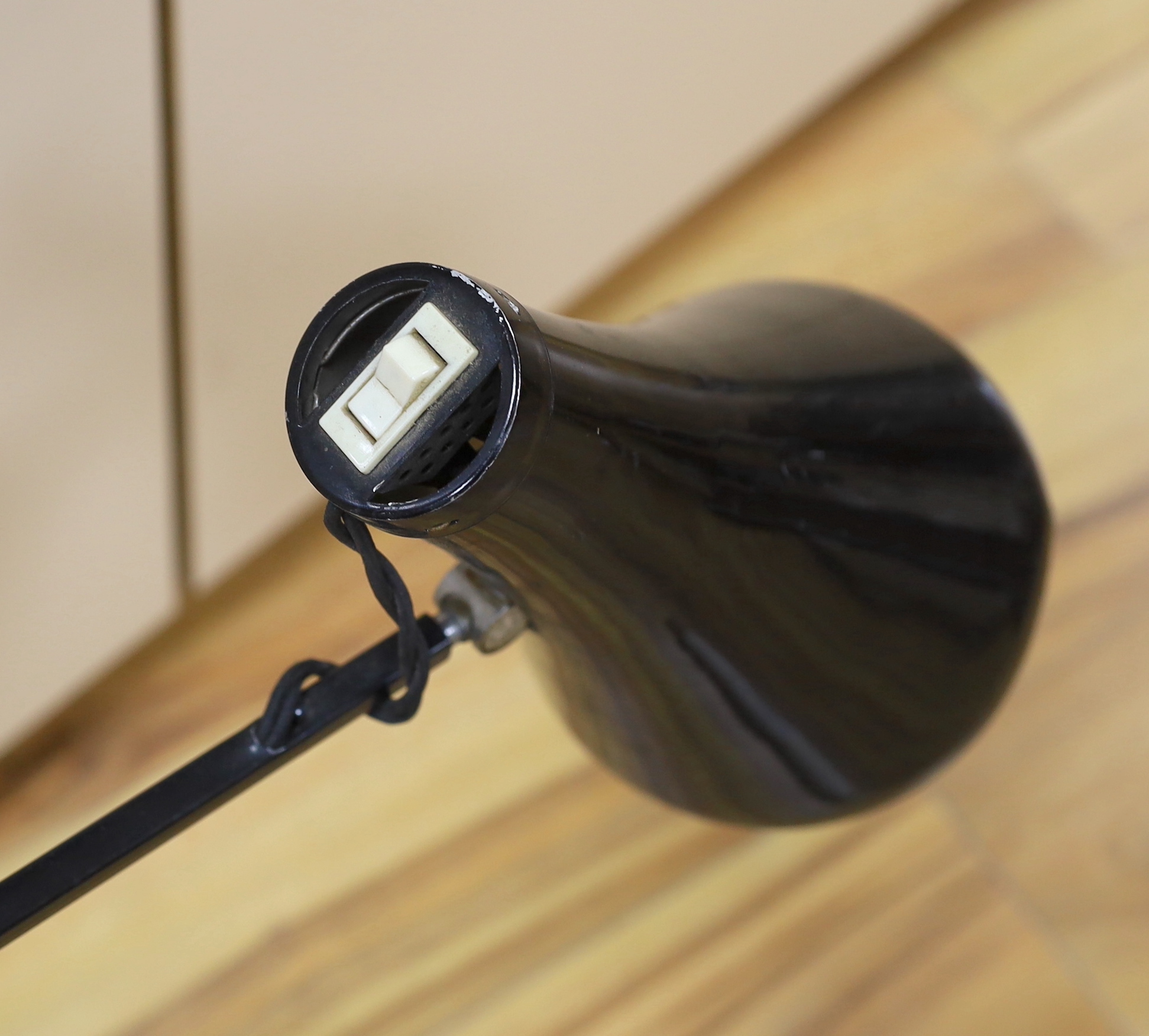 A Herbert Terry & Sons black anglepoise lamp